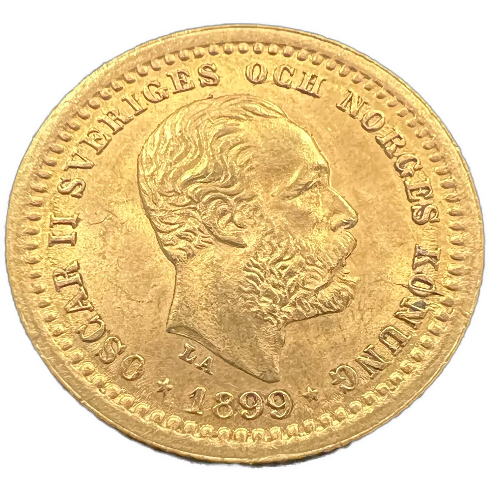 2.24g .900Au (Spot+2%) 5KR 1899 Sverige