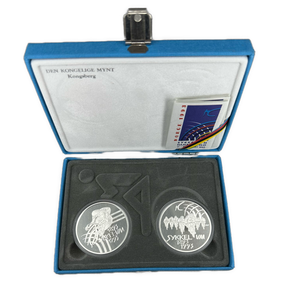 2oz .999Ag(NetWeight)Sykkel Vm 1993 i skrin