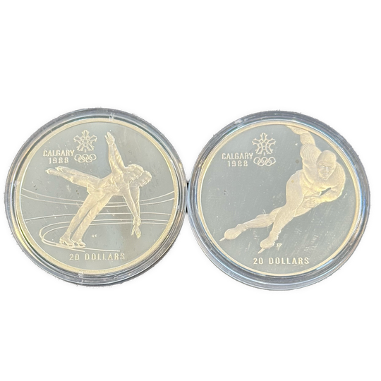 2oz .999Ag(NetWeight)20Dollar Canada 1985/87