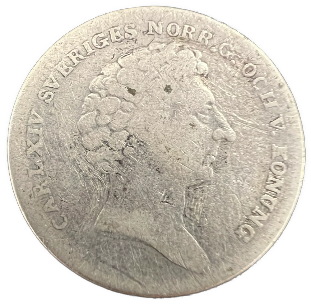 1/8 Riksdaler Specie 1832 Carl XIV Sverige