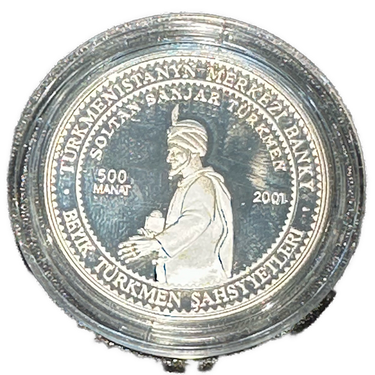 28,28g .925Ag 500Manat Turkmenistan(with box and certificate)(Mintage 1000)