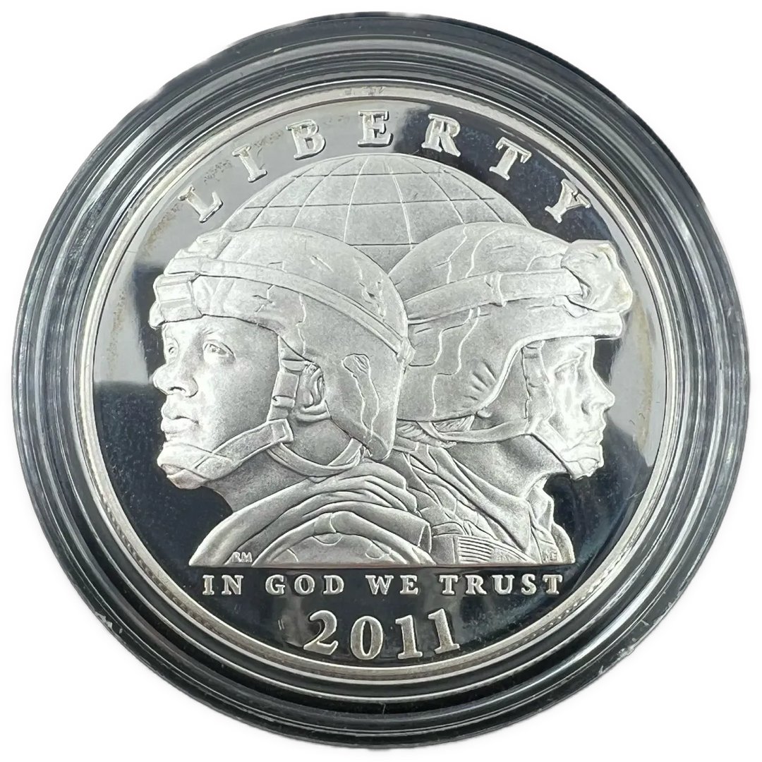 26.7g .900Ag (SPOT+2%) $1 2011 US Army Commemorative Coin Program