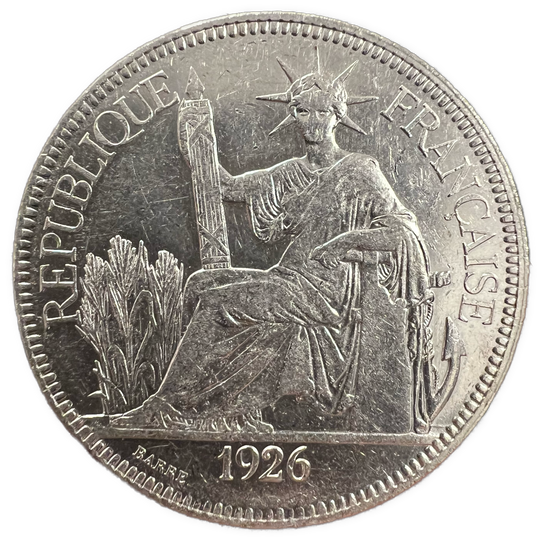 1926 Piastre de Commerce French-Indochina Kv.1 (Renset)