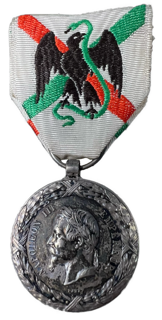 Napoleon III France Mexico Campaign 1862-63 Silver Medal