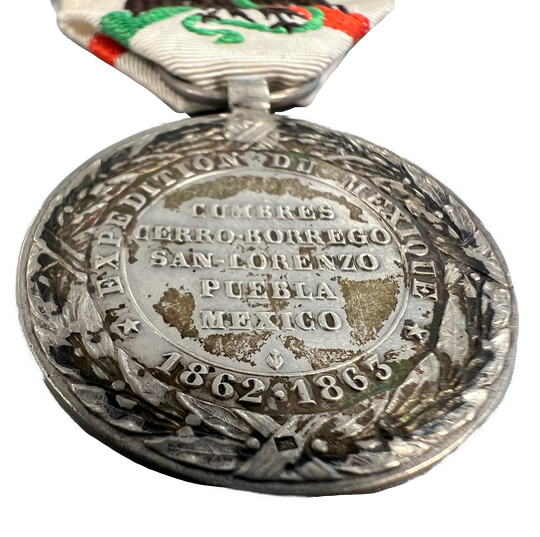 Napoleon III France Mexico Campaign 1862-63 Silver Medal