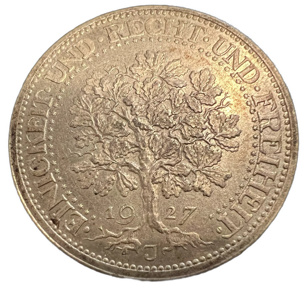 5 Reichsmark 1927 J Weimar Republic