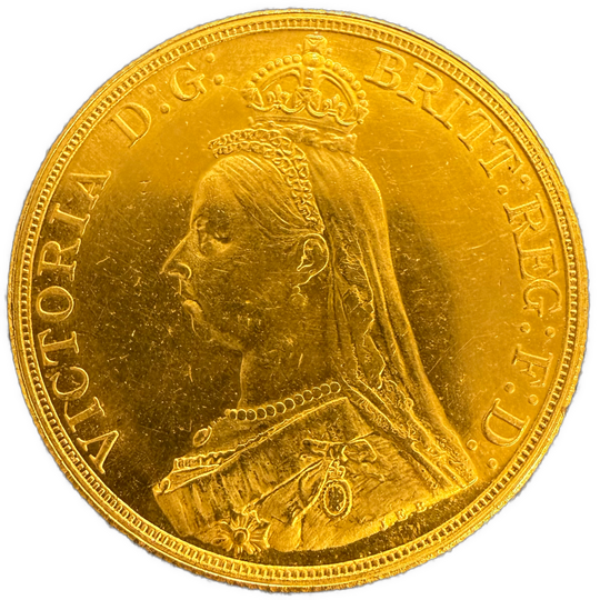 39.94g .916Au (Spot) 5 Pounds 1887 UK