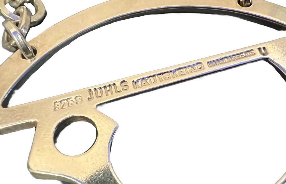 Juhls Kautokeino 925s kjede og anheng 7x6.5cm
