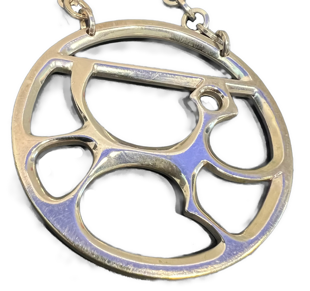 Juhls Kautokeino 925s kjede og anheng 7x6.5cm