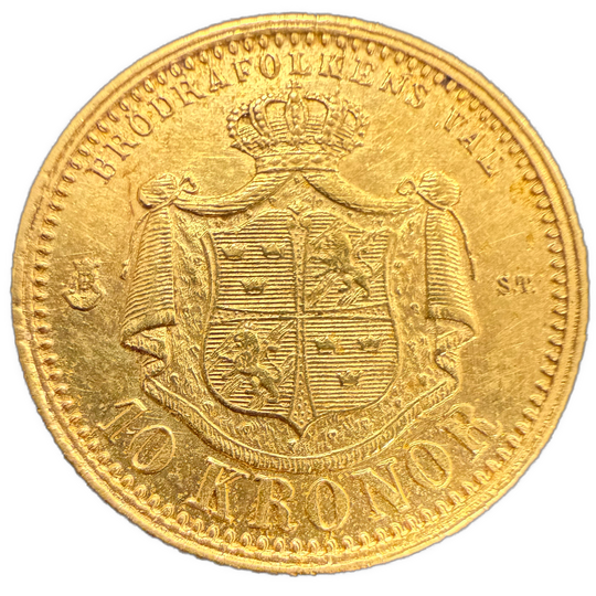 4.48g .900Au (Spot) 10KR 1874 Sverige