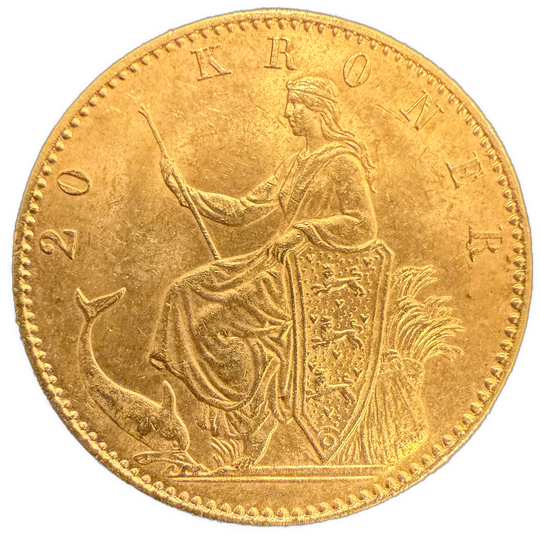 8,98g .900Au (Spot) 20KR 1900 Danmark