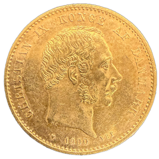 8,98g .900Au (Spot) 20KR 1900 Danmark