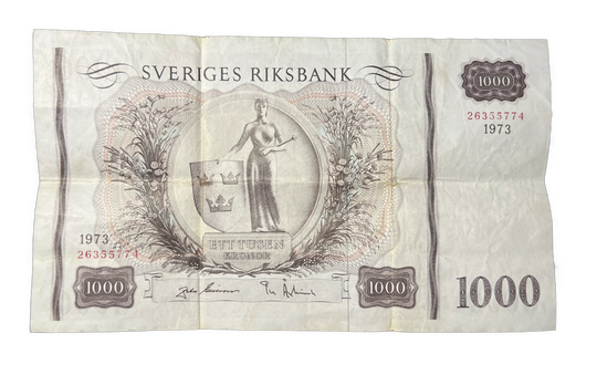 1000 Kr 1973 Sverige Kv.1