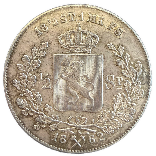 1/2 Speciedaler 1862 Kv.1+/01