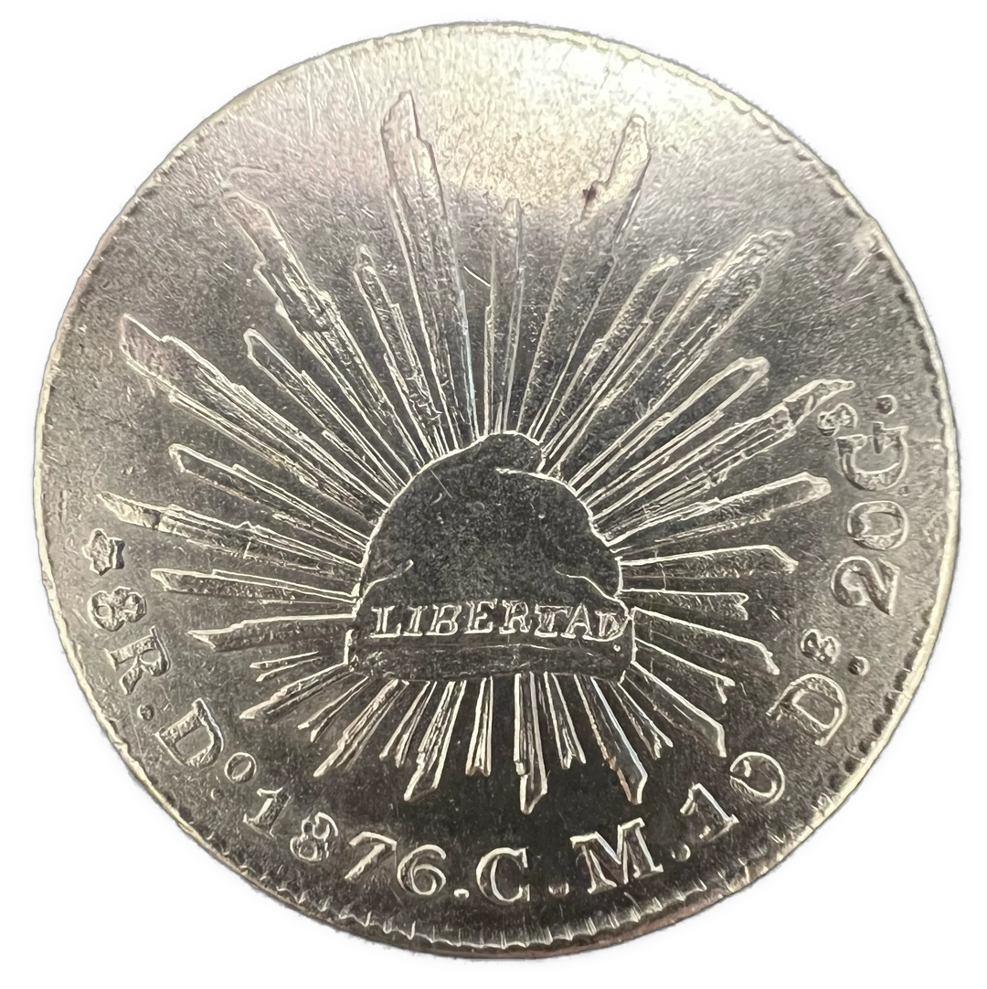 8 Reales 1876 Mexico Do C.M.