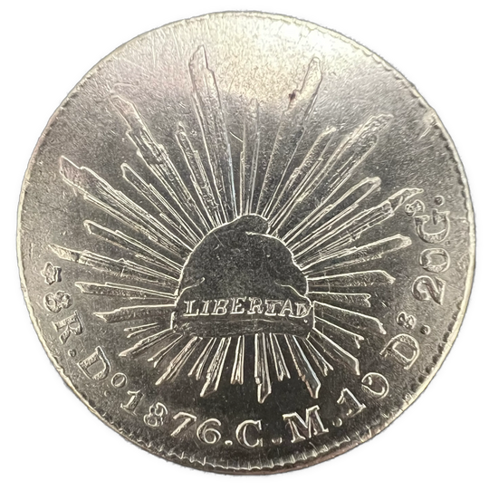 8 Reales 1876 Mexico Do C.M.