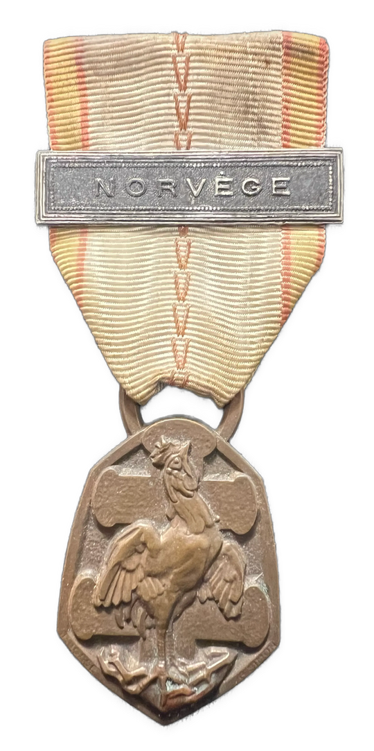Médaille commémorative de la guerre 1939-45 (2.Verdenskrig Frankrike m/spenne fra felttoget i Norge)