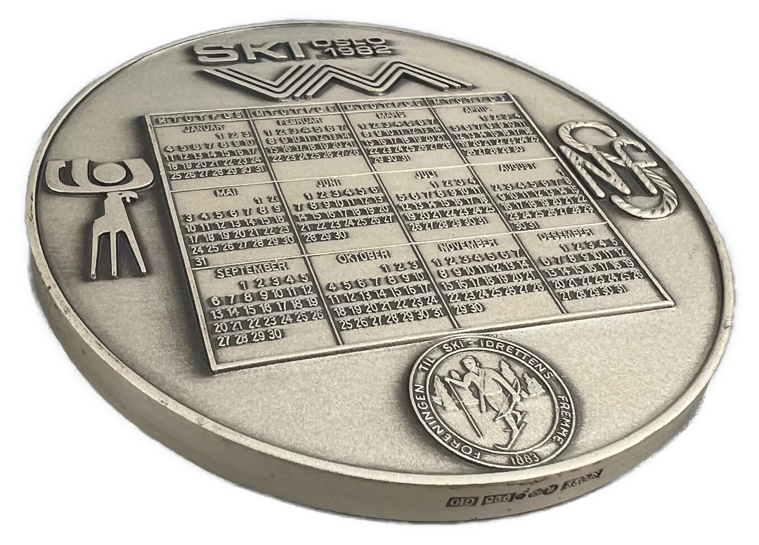 259g .925Ag (SPOT) Den offisielle VM-medaljen Holmenkollen Ski 1982 (Kalendermedaljen)