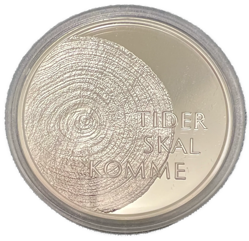 33.8g .925Ag (SPOT) 100Kr Tusenårsmynten i Sølv med kapsel