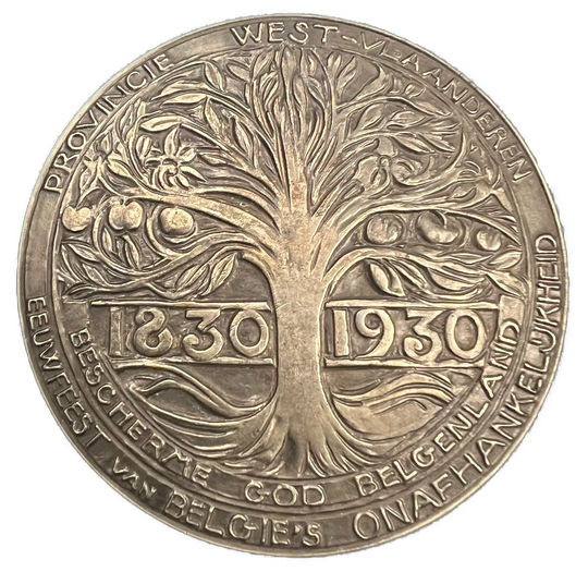 Belgian Independence Anniversary 1930 medal Kar Lateur 60mm