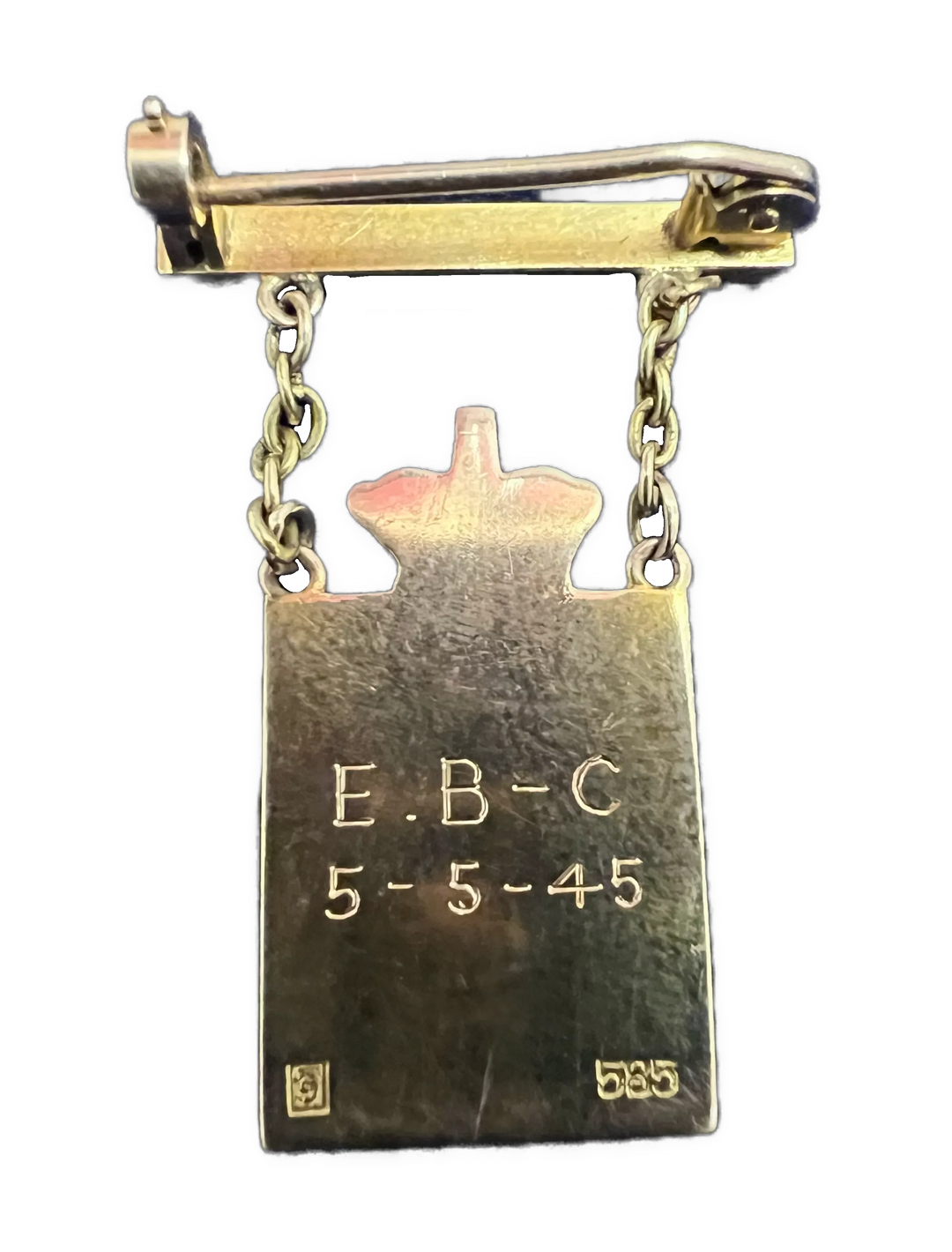 Kong Christian X 70års dag 1870-1940 Emblem av Georg Jensen i 14K Gull