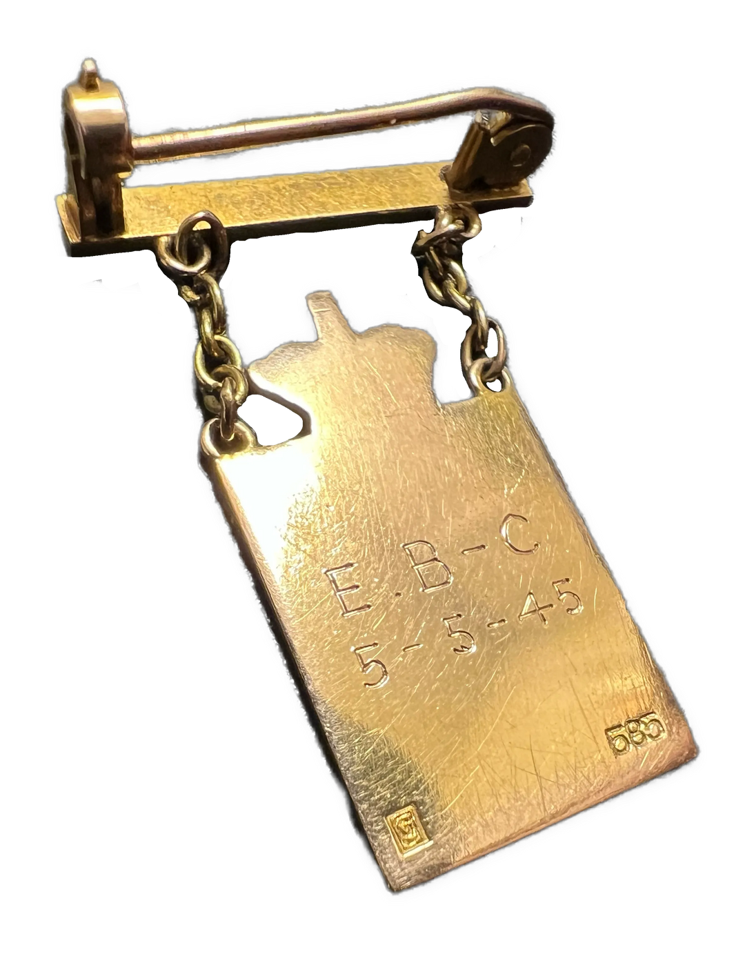 Kong Christian X 70års dag 1870-1940 Emblem av Georg Jensen i 14K Gull