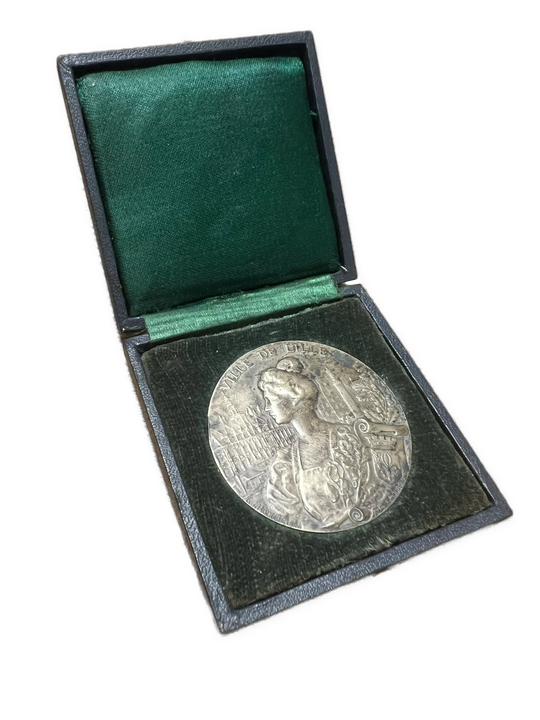 Médaille de la «Ville de Lille» .925Ag Frankrike Leon Hodebert/Alphée Dubois (1831-1905)