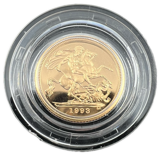 3.99g .917Au Half Sovereign Proof 1993