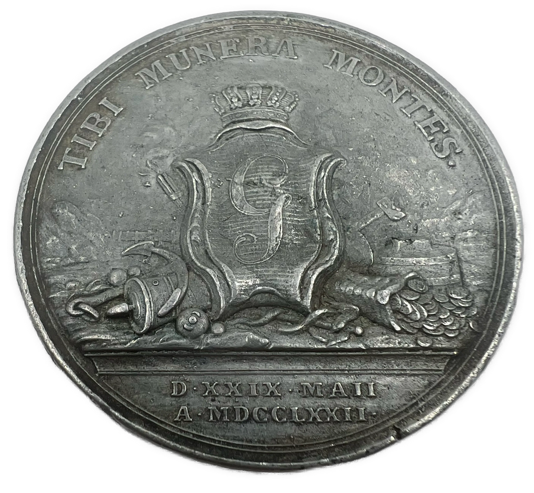 Gustav III´s Kroning 1772 minnemedalje i tinn