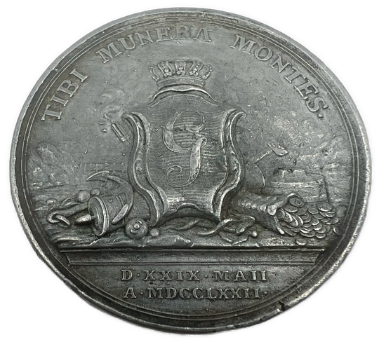 Gustav III´s Kroning 1772 minnemedalje i tinn