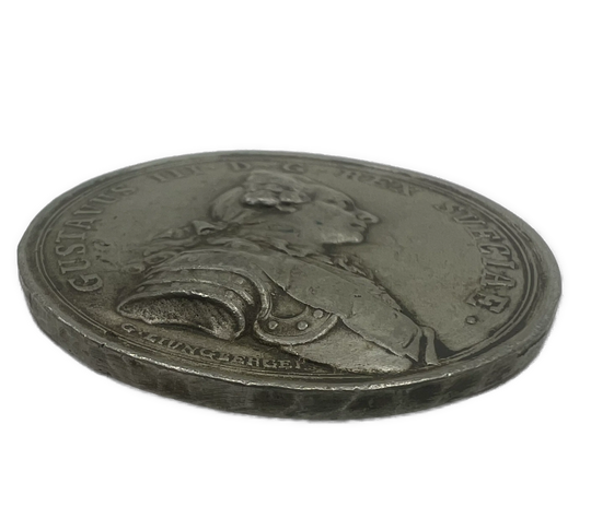 Gustav III´s Kroning 1772 minnemedalje i tinn