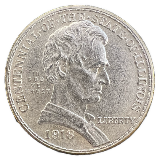 Half Dollar 1918 Lincoln Centennial of the State of Illinois