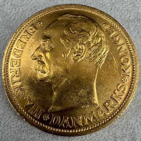 8,06g .900Au 1911 Danmark 20 Kroner