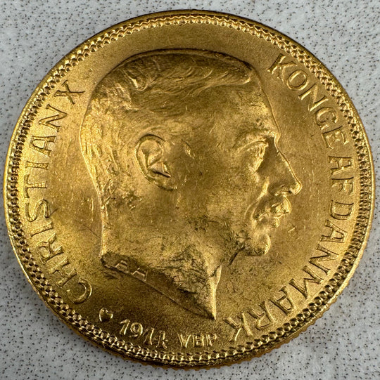8,06g .900Au 1914 Danmark 20 Kroner