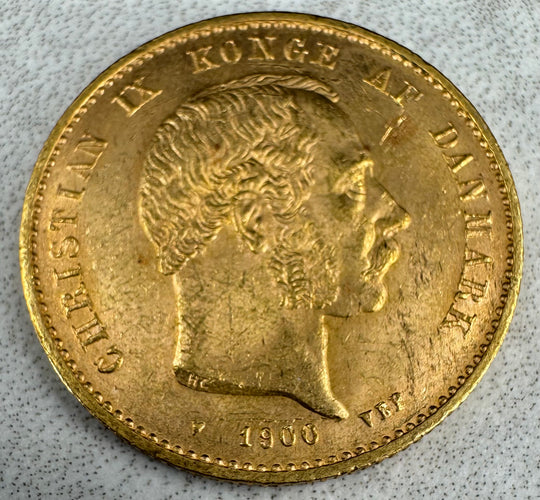 8,06g .900Au 1900 Danmark 20 Kroner