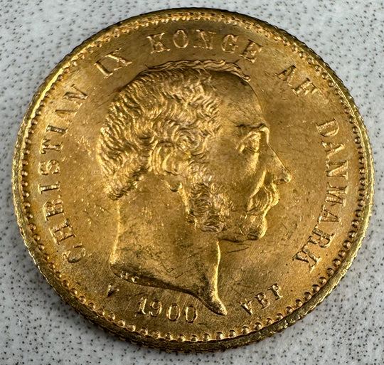 4,03g .900Au 1900 Danmark 10 Kroner