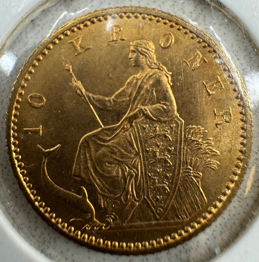 4,03g .900Au 1900 Danmark 10 Kroner