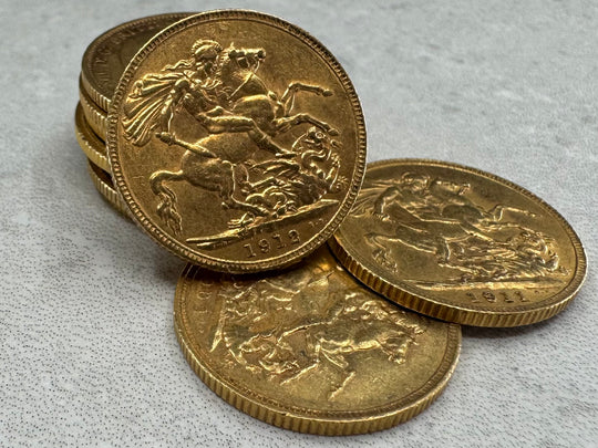 7,32g .999Au 1 Sovereign Diverse Årstall 1902-1930 Varierende Kvalitet