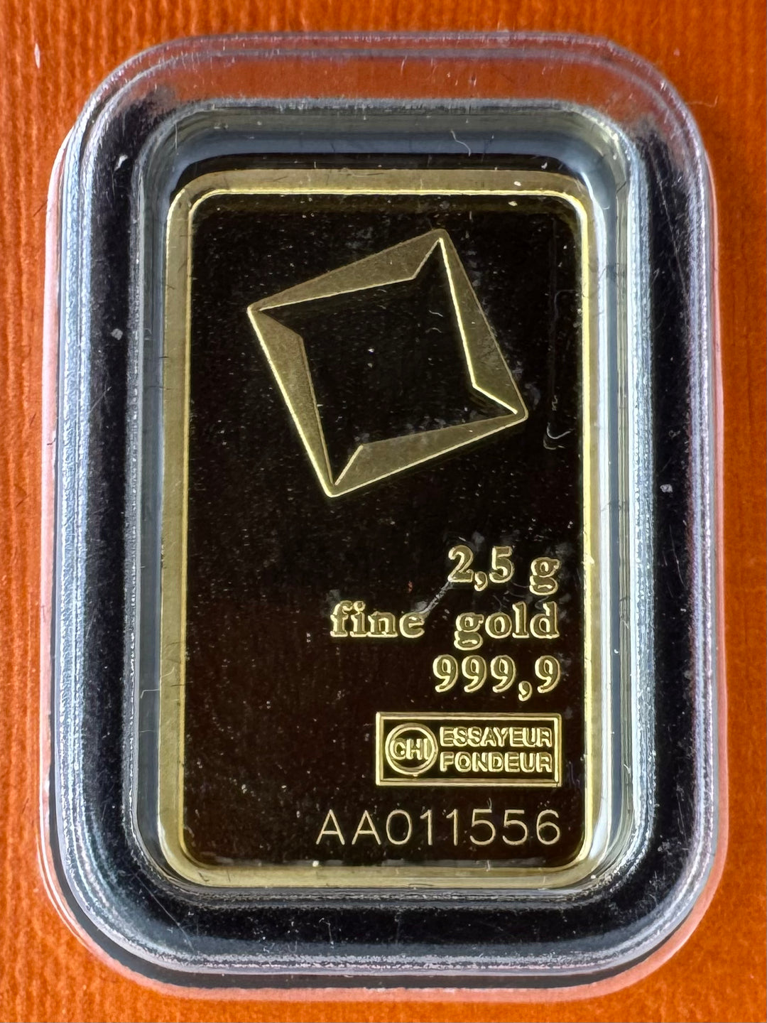 2,5g .999Au Valcambi Suisse Barre