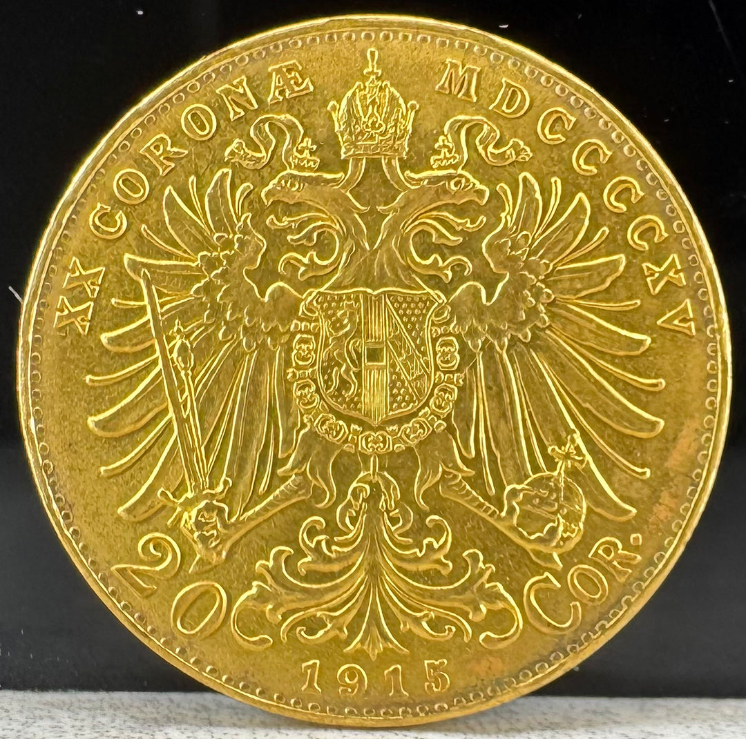 6,1g .999Au 1915 Austria 20 Corona