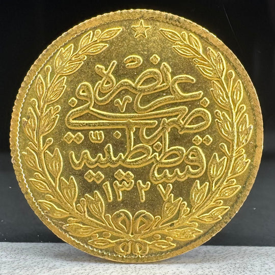 6,57g .999Au 100 Kurus Turkey 1911