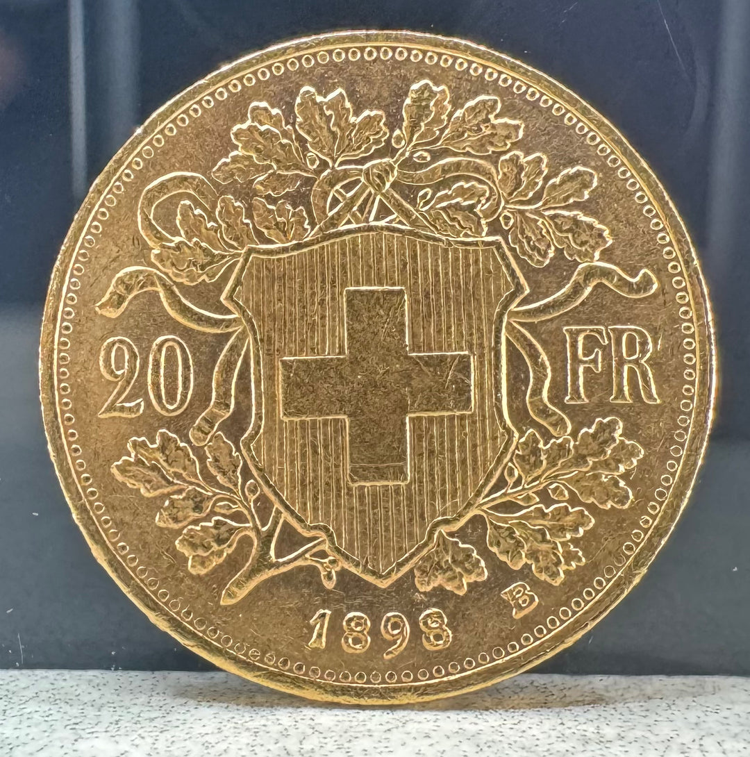 5,81g .999Au 20 Francs Switzerland Diverse Årstall 1898-1947