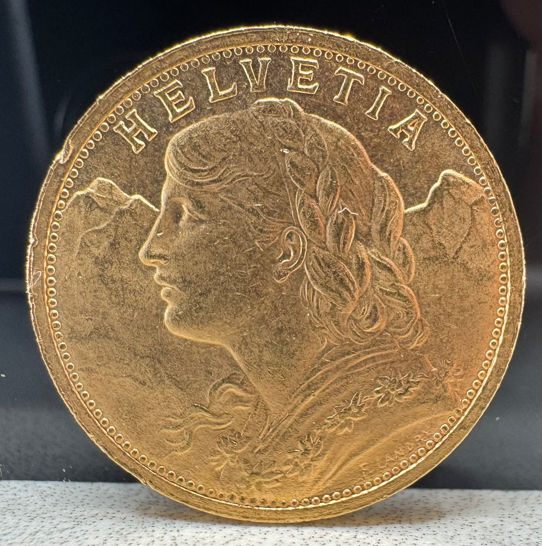 5,81g .999Au 20 Francs Switzerland Diverse Årstall 1898-1947
