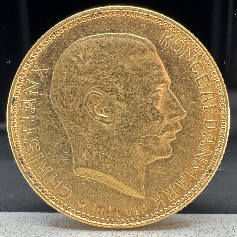 8,06g .999Au 1914 Danmark 20 Kroner