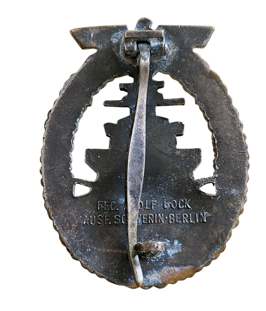 SOLGT! Kriegsmarine High seas fleet badge WW2 by Schwerin, Berlin