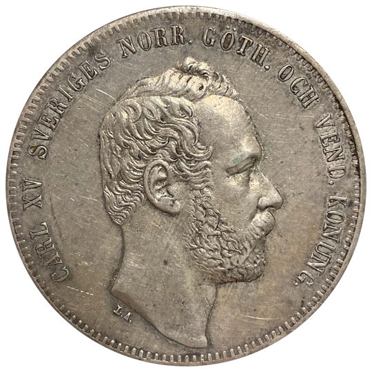4 Riksdaler Riksmynt 1862 Sverige kv. 1+  SOLGT