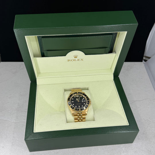 1993 Rolex GMT-MAster II 18K Gull Ref: 16718