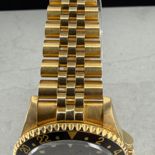 1993 Rolex GMT-MAster II 18K Gull Ref: 16718
