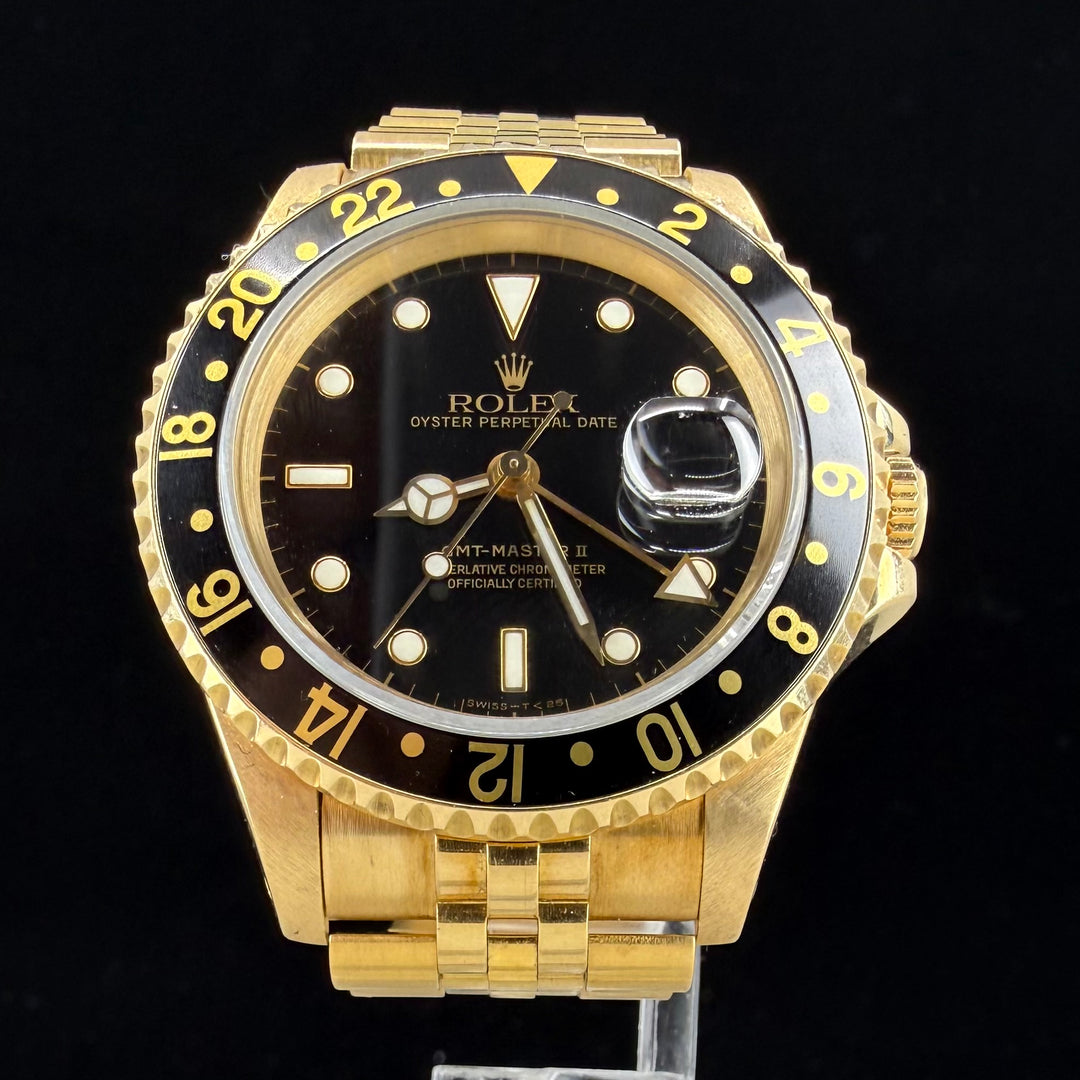 1993 Rolex GMT-MAster II 18K Gull Ref: 16718