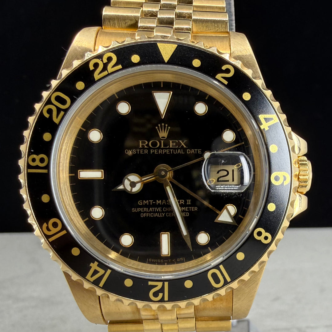 1993 Rolex GMT-MAster II 18K Gull Ref: 16718